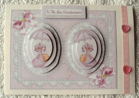 New Baby Girl Twins Pyramid by Margaret Scott