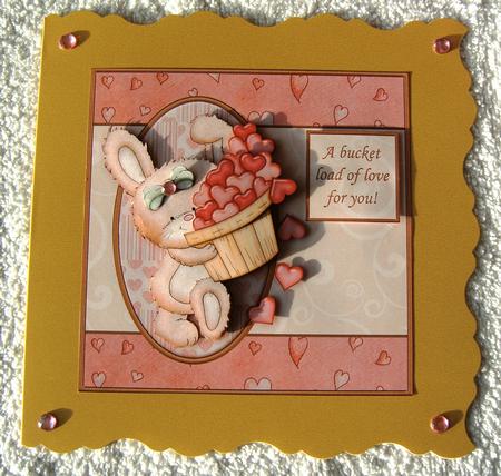 Hearts for You Romantic Decoupage & Card Topper by Margaret Scott