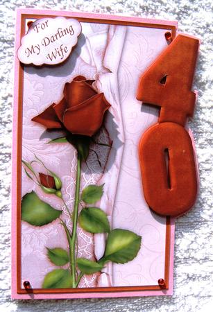 Ruby Wedding Anniversary or Birthday Over the Side by Margaret Scott