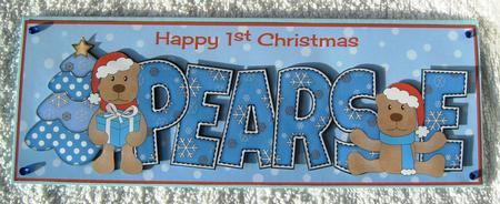 First Christmas Teddies Pearse Large Dl by Margaret Scott