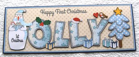 Snowman 1st Xmas Olly Large Dl by Margaret Scott