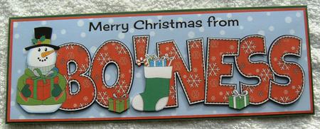 Merry Christmas from Bo'ness Large Dl by Margaret Scott
