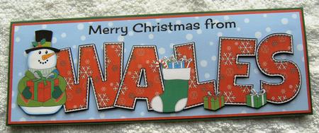 Merry Christmas from Wales Large Dl by Margaret Scott