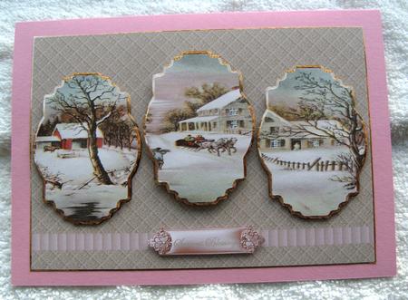 Vintage Sleigh Ride Panel Card by Margaret Scott