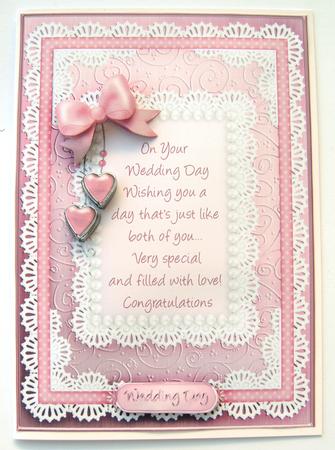 A5 Greeting Lace and Pearls Wedding Day 3D Decoupage Kit by Margaret Scott