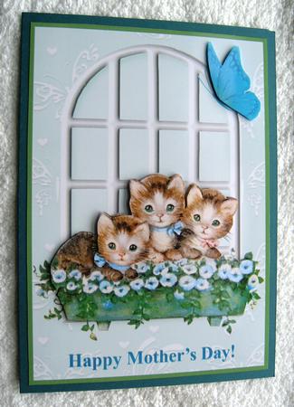 Happy Mother's Day - Little Kittens Topper & Decoupage by Margaret Scott