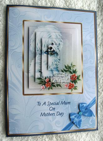 Puppy Pyramid Card - Mothers Day by Margaret Scott