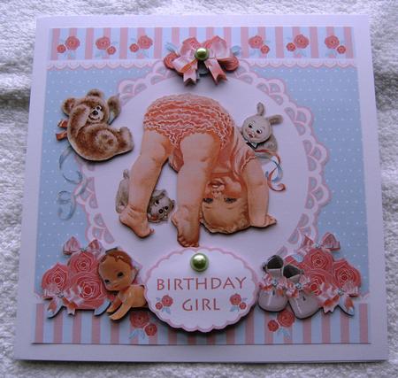 It's a Girl Decoupage Card Mini Kit by Margaret Scott
