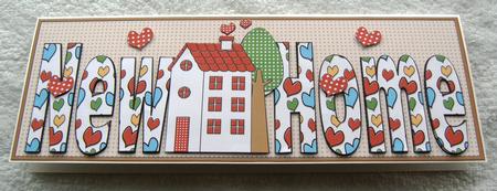 New Home Large Dl with Decoupage by Margaret Scott