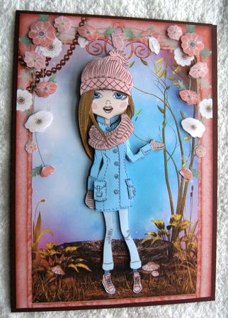 Teen Fashionista! Warm Country Walk Decoupage by Margaret Scott