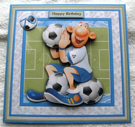 Football Fanatic 8x8 Mini Kit & Decoupage for Men by Margaret Scott