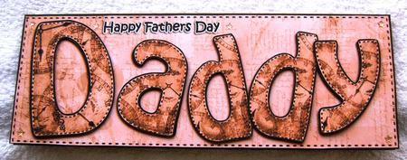 Large Dl Fathers Day Daddy Clocks 3D Decoupage by Margaret Scott