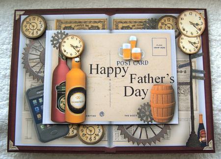 Happy Father's Day Book Card by Margaret Scott