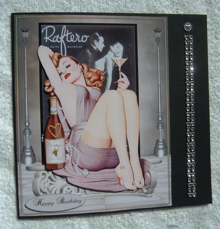 Movie Theatre Pin Up with Decoupage by Margaret Scott