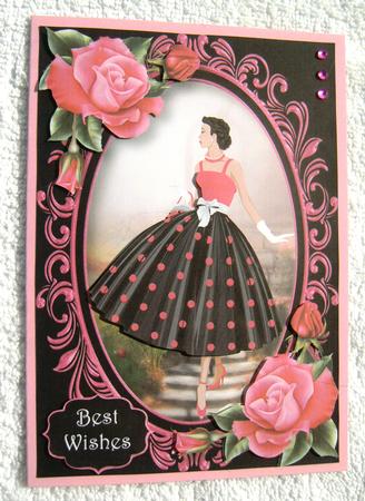 Fabulous Fifties with Deep Pink Roses by Margaret Scott