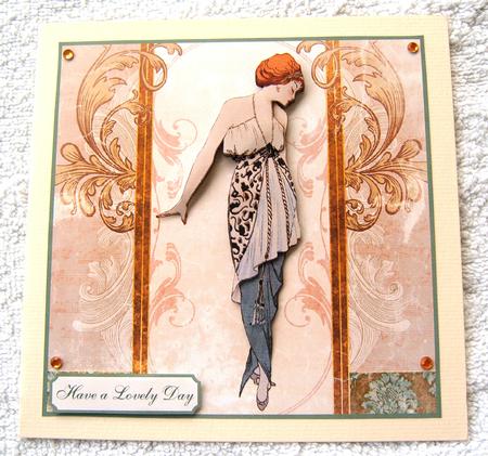Art Decoc Stylistic 7x7 Card by Margaret Scott