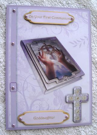 First Communion - Girl - Card Front with Step by Step by Margaret Scott