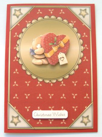 Christmas Blank Card Fronts Red and Green by Margaret Scott