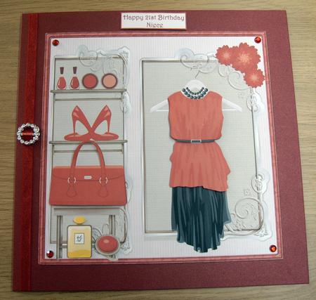 Paris Fashion 7x7 Card with Decoupage by Margaret Scott