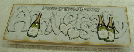 Diamond Wedding Anniversary Large Dl Quick Card 3D Decoupag by Margaret Scott
