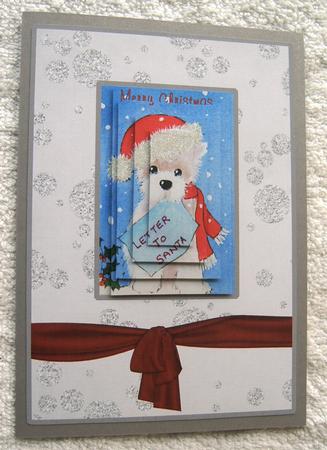 Westie with Letter to Santa by Margaret Scott