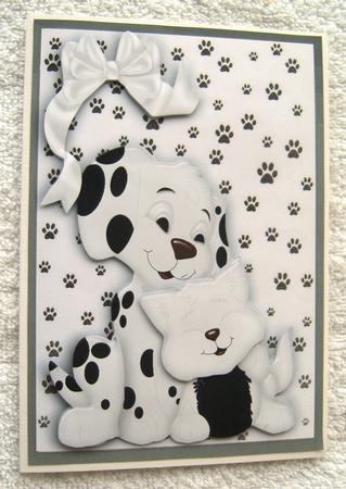Cute Little Kitten with Puppy by Margaret Scott