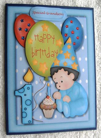 Baby Boys First Birthday  by Margaret Scott