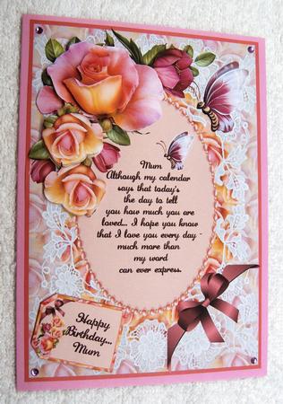 Love on Your Birthday Mum by Margaret Scott