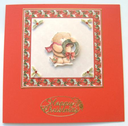 Poinsettias - 2 Square Insert Panels by Margaret Scott