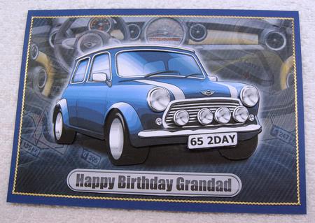 Happy Birthday Grandad Mini Classic Blue by Margaret Scott