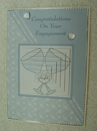 Engagement Card Pale Blue by Margaret Scott