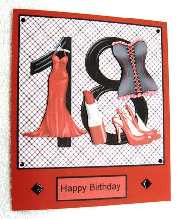 18th Birthday Card Front by Margaret Scott
