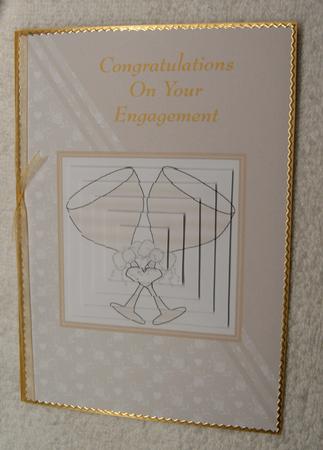 Engagement Card Peach by Margaret Scott