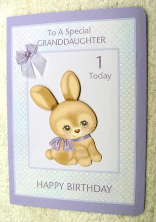 Birthday Bunny - Granddaughter 1 Today by Margaret Scott