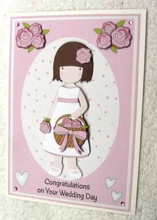 Wedding Flower Girl Decoupage 2 by Margaret Scott