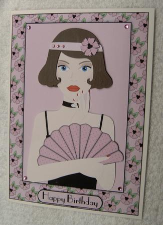 Art Deco Girl with Fan by Margaret Scott