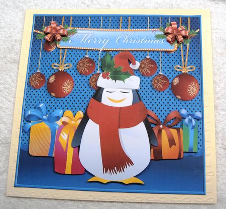 7x7 Joyous Penguin Christmas Mini Kit by Margaret Scott