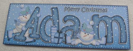 Large Dl Christmas Adam Snowmen 3D Decoupage by Margaret Scott