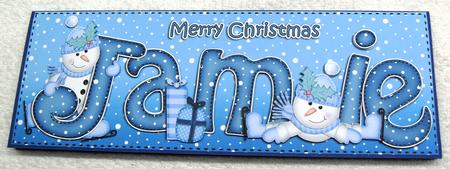 Large Dl Christmas Jamie Snowmen 3D Decoupage by Margaret Scott