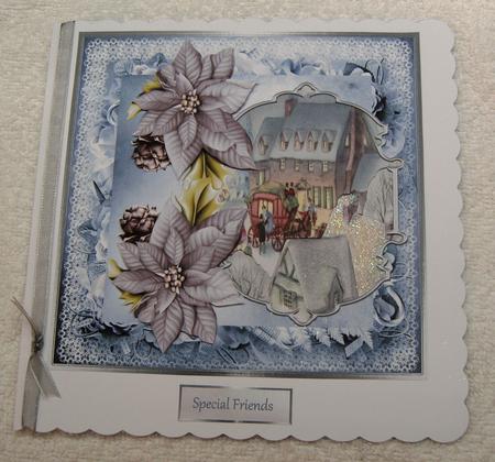 Vintage Country House 7x7 Card with Decoupage by Margaret Scott