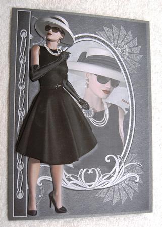 Retro Film Star Fashion Reflection by Margaret Scott
