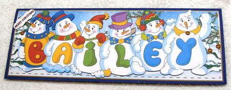 Snowmen Names Large Dl - Bailey by Margaret Scott