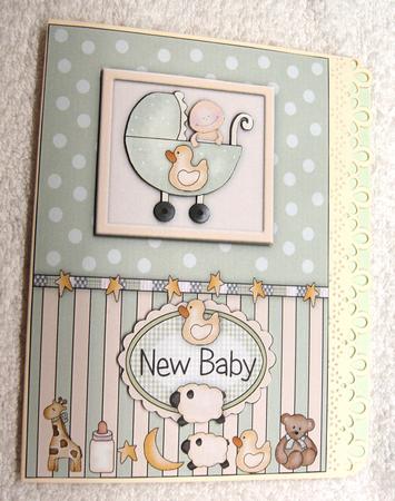 New Baby Pram and Toys Topper by Margaret Scott
