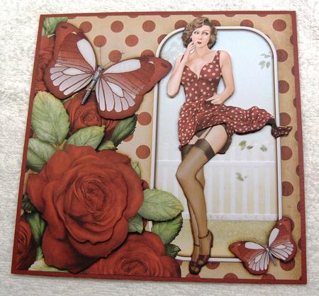 1950's Pin Up Girl Eva Grace Mini Kit (red) by Margaret Scott