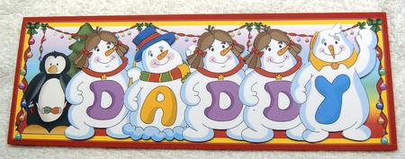 Snowmen Names Large Dl - Daddy by Margaret Scott