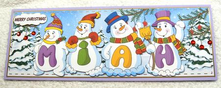 Snowmen Names Large Dl - Miah by Margaret Scott