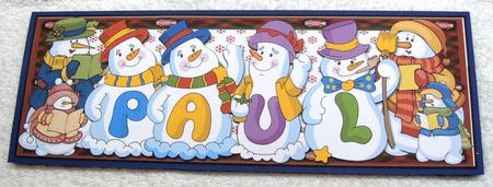 Snowmen Names Large Dl - Paul by Margaret Scott