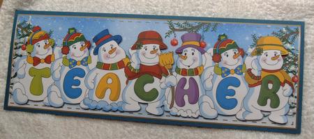 Snowmen Names Large DL - Teacher by Margaret Scott