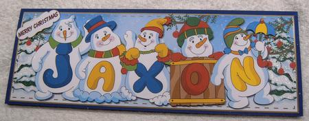 Snowmen Names Large Dl - Jaxon by Margaret Scott
