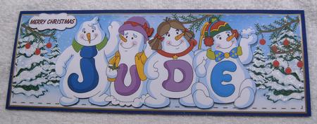 Snowmen Names Large Dl - Jude by Margaret Scott